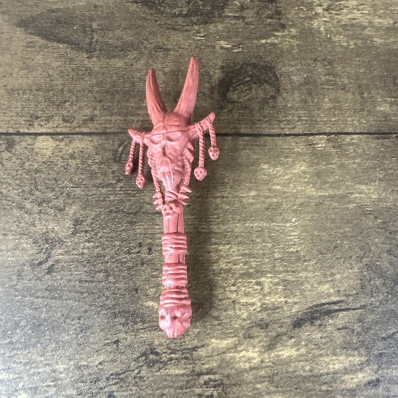 Other - Vtg Playmates Primal Rage Chaos red skull STAFF figure weapon accessory